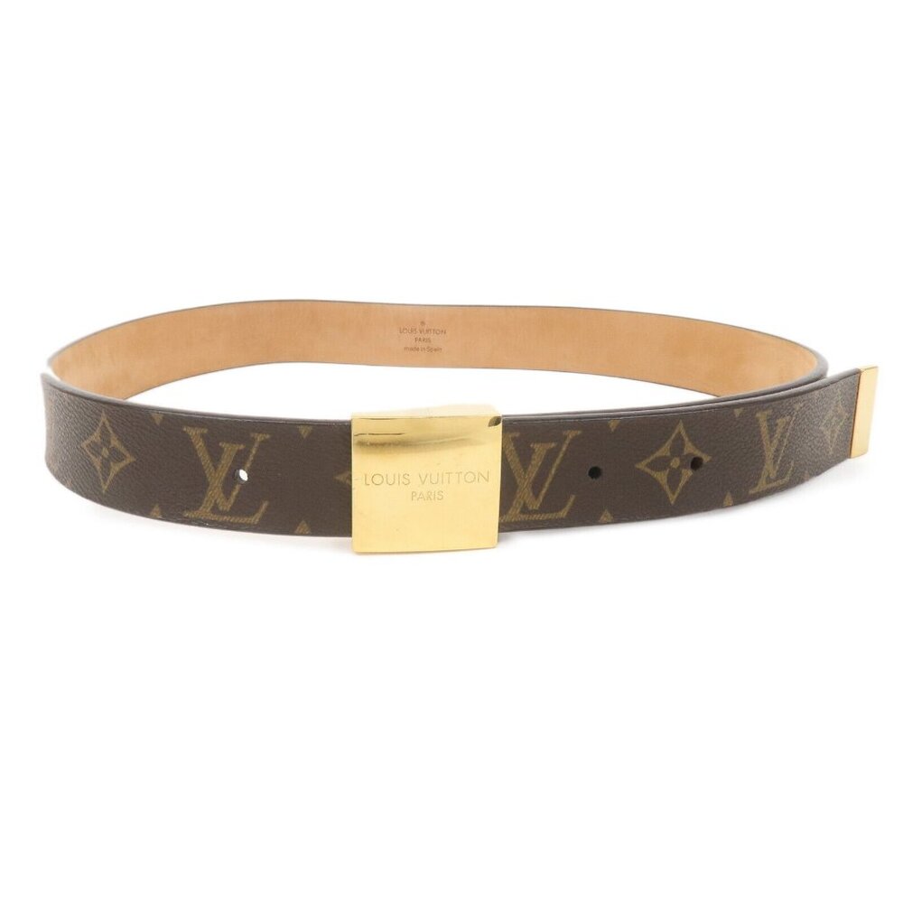 Authentic Louis Vuitton Monogram Saint Tulle Carre Belt